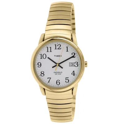 TIMEX MEN'S EASY READER WHITE DIAL WATCH