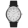 Timex Men's Easy Reader White Dial Watch In Black