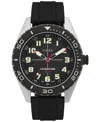 Timex Men's Expedition Field Analog Solar Black Silicone Strap 43mm Round Watch In Black