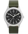 Timex Men's Mechanical Automatic Green Nylon Watch, 40mm In Green
