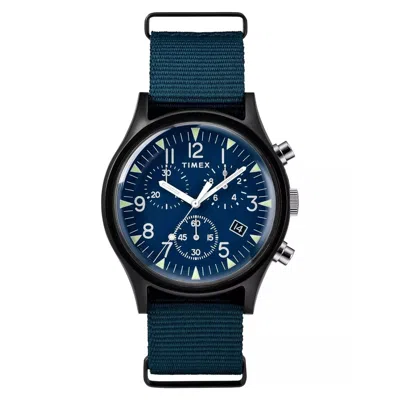 Timex Men's Mk1 Blue Round 40mm In Metallic