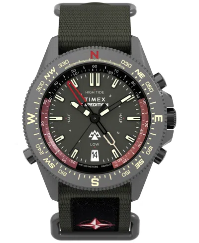 Timex Men's Quartz Analog Green Nylon Watch, 43mm