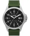 Timex Men's Quartz Analog Green Silicone Watch, 41mm In Green