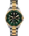 Timex Men's Quartz Analog Premium Dress Stainless Steel Two-tone Watch 44mm In Two-tone