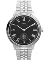 Timex Men's Quartz Analog Silver-tone Stainless Steel Watch, 39mm In Silver