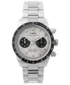 Timex Men's Quartz Analog Silver-tone Stainless Steel Watch, 39mm In Metallic