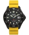 Timex Men's Quartz Analog Yellow Rubber Watch, 44mm In Multi