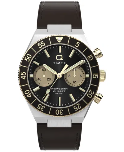 Timex ® Continental Leather Strap Watch, 40mm In Multi