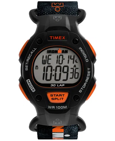 Timex Men's Quartz Digital Black Leather Watch, 38mm