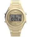 Timex Men's Quartz Digital Gold-tone Stainless Steel Watch, 39mm In Gold