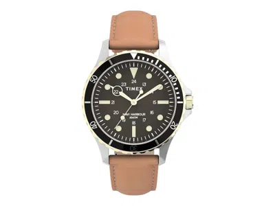 Pre-owned Timex Men's  Navi Xl Twotone Tw2u55600 Watch In Stainless Steel In Silver