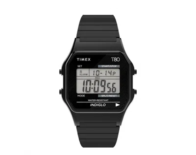 Pre-owned Timex Men's  T80 Tw2r67000yb Watch In Stainless Steel
