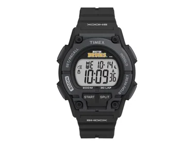 Pre-owned Timex Men's  Tribute Nhl Twzhbrums Watch In Resin In Brown