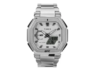 Pre-owned Timex Men's  Ufc Colossus Tw2v84700 Watch In Stainless Steel In Silver