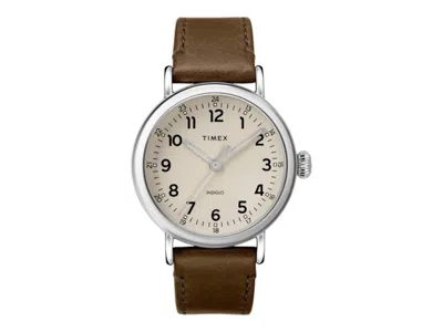 Pre-owned Timex Men's  Waterbury Standard Tw2t20100 Watch In Brass In Gold