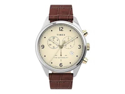 Pre-owned Timex Men's  Waterbury Traditional Tw2u04500 Watch In Stainless Steel In Silver