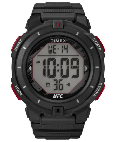 Timex Men's Ufc Rumble Digital Black Polyurethane Strap 50mm Round Watch In Blue