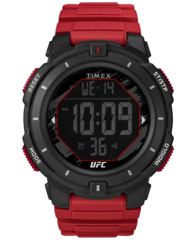 Timex Men's Ufc Rumble Digital Red Polyurethane Strap 50mm Round Watch