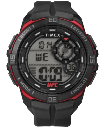 Timex Men's Ufc Rush Digital Black Polyurethane Strap 52mm Round Watch