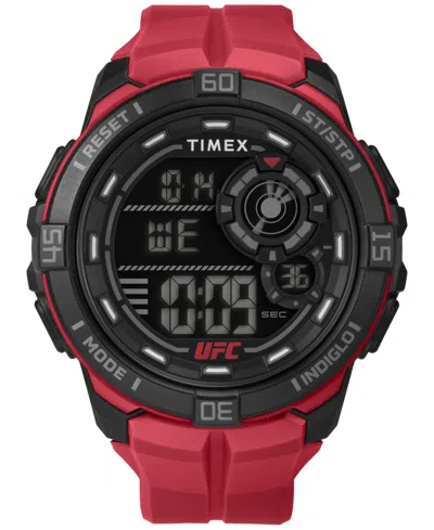Timex Men's Ufc Rush Digital Red Polyurethane Strap 52mm Round Watch
