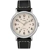 Timex Men's Weekender White Dial Watch In Black