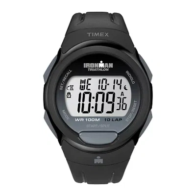 Timex Mens Black Resin Strap 10-lap Watch T5k6089j