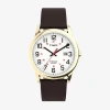 Timex Mens Brown Leather Strap Watch Tw2y12700jt In Brown