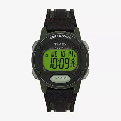 Timex Mens Brown Leather Strap Watch Tw4b24400jt In Transparent