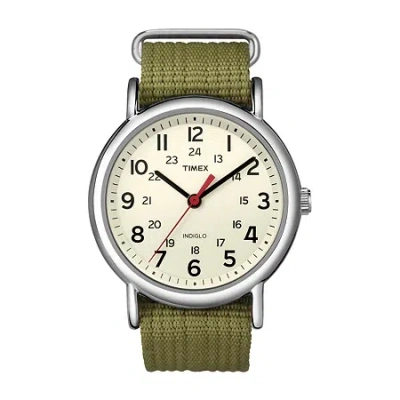 Timex Mens Green Strap Watch T2n651