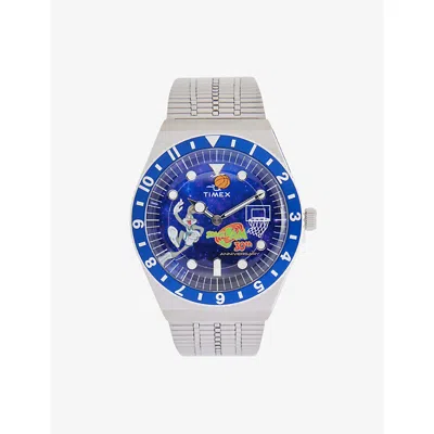 Timex Mens Space Jam 30th Anniversary X Q  Limited Edition Stainless-steel Quartz Watch Silver In White