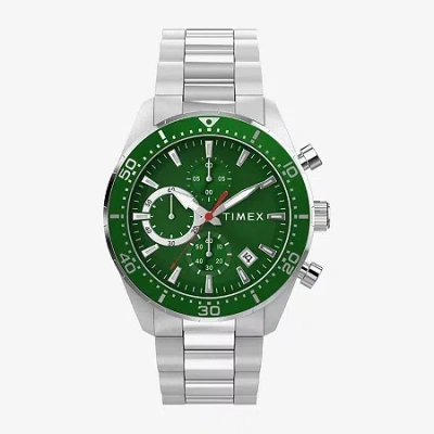 Timex Mens Silver Tone Stainless Steel Bracelet Watch Tw2y62100vq In Neutral