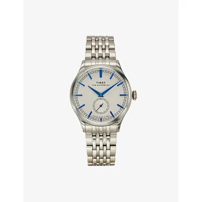 Timex Mens Silver Waterbury Classic Sub-second Stainless Steel Quartz Watch 39mm