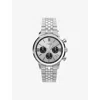 Timex Mens Silver Tw2w10400 Marlin Chronograph Stainless-steel Tachymeter Watch In Silver