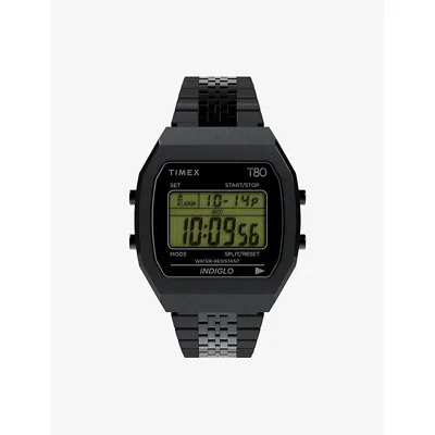 Timex Mens Black Tw2w91600 T80 Stainless-steel Digital Watch