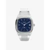 Timex Mens Blue Tw2y07400 E-line Automatic Stainless-steel Watch In Blue
