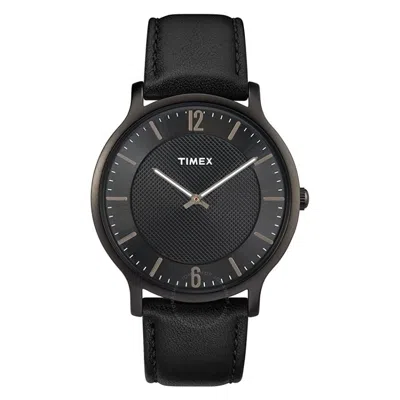 Timex Metropolitan Quartz Black Dial Men's Watch Tw2r50100 In Yellow/black