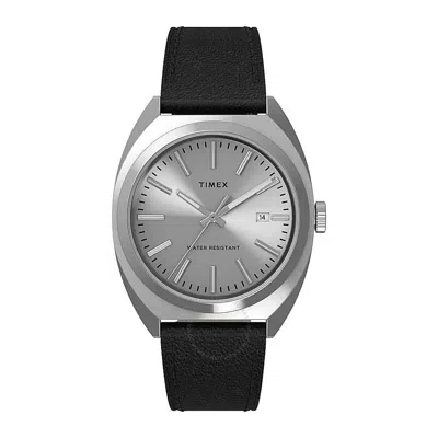 Timex Milano Xl Quartz Silver Dial Men's Watch Tw2u15900 In Black