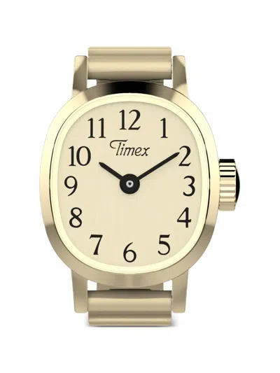 Timex Mini Cavatina 16mm Ring Watch In Gold