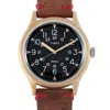 Timex Mk1 40 Mm 24 Hour Leather Strap Military Watch Tw2r96700 In Multi