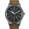 Timex Mk1 40 Mm Stainless Steel Gunmetal Olive Watch Tw2r97000 In Multi