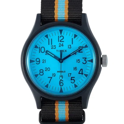 Timex Mk1 Aluminum California 40 Mm Blue Dial Watch Tw2t25400 In Black