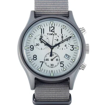 Timex Mk1 Aluminum Chronograph 40 Mm Quartz Watch Tw2t10900 In Gray