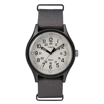 Timex Mk1 Quartz Grey Dial Men's Watch Tw2t10500 In Black