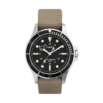 Timex Navi Fabric Slip-thru Mens Watch In Neutral