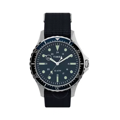 Timex Navi Xl Quartz Blue Dial Men's Watch Tw2t75400 In Black