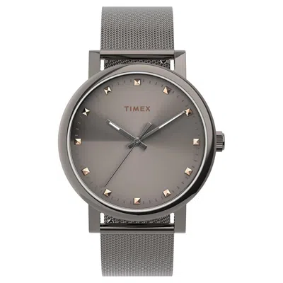Timex Originals 38mm Gunmetal Mesh Ladies Watch In Gray