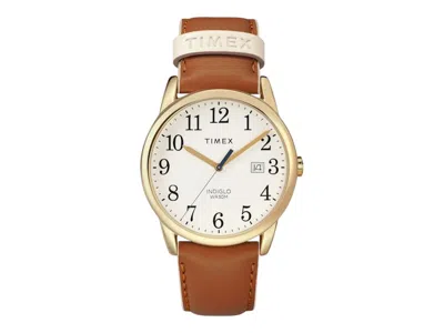 Pre-owned Timex Pay Tw2u33500 Watch In Brass In Gold