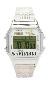 Timex Peanuts 75th Anniversary 34mm Stainless Steel Watch In Metallic