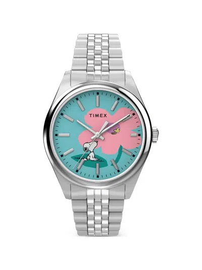 Timex Peanuts Legacy 36mm Watch In Metallic
