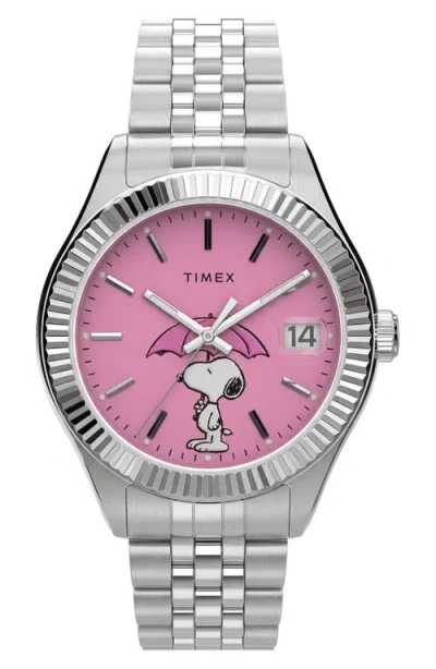 Timex ® Peanuts Legacy Bracelet Watch, 34mm In Silver